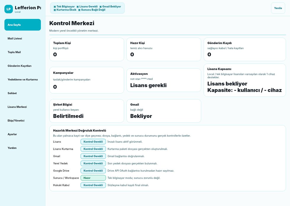 Kontrol Merkezi ekranı